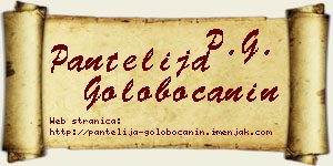 Pantelija Golobočanin vizit kartica